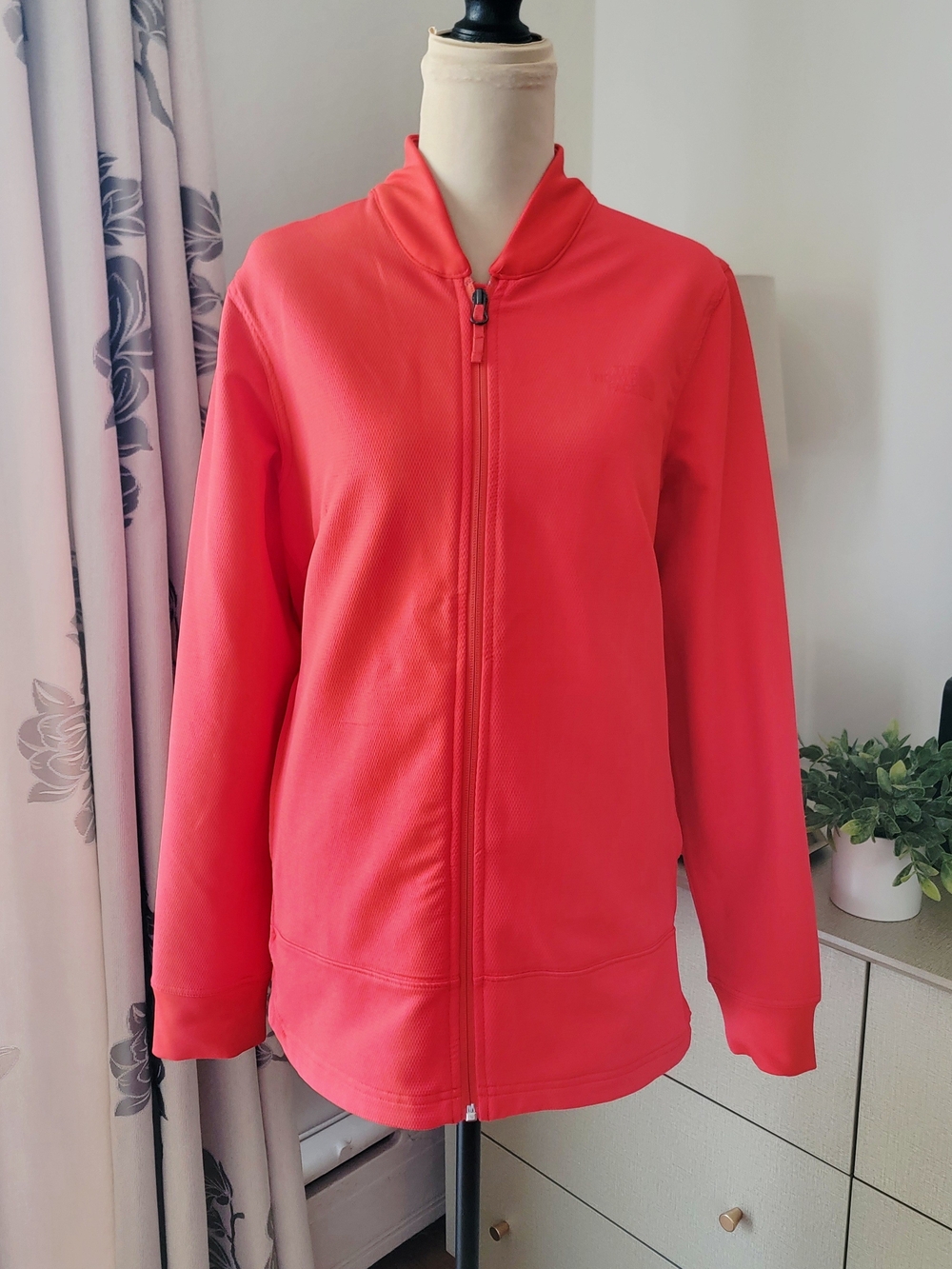 THE NORTH FACE Orange Agave Full Zip Tech Fleece Jacket - Size L - 3D Gel Logo